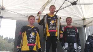 Regionmester gutter 15 år Eirik Wegger og klubbkamerat Simen Sunde Herlofsen på sølvplass. 
